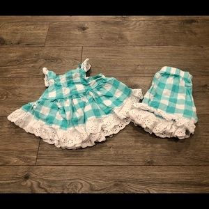 RicRac & Ruffles Gingham Tank & Shorts Outfit